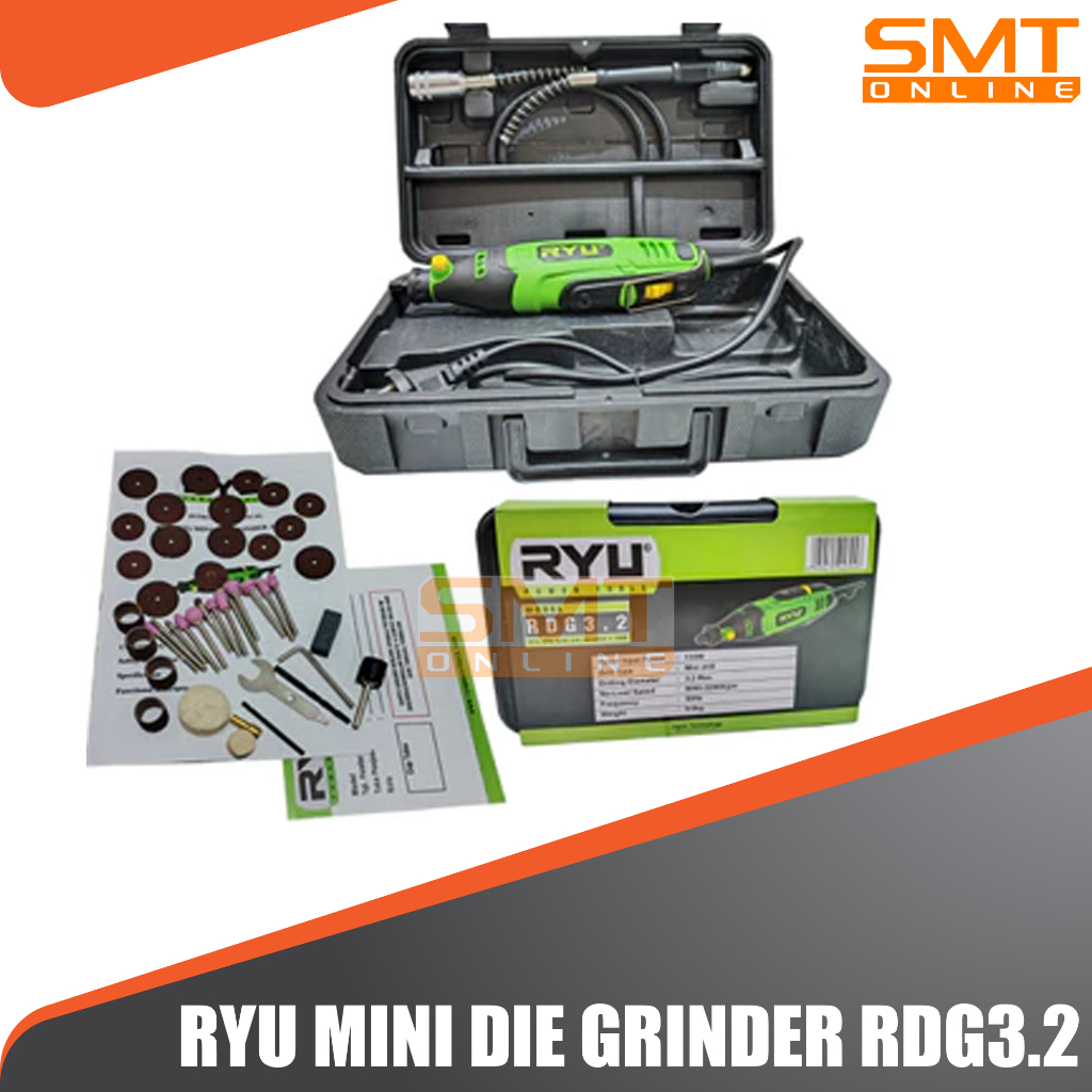 Gerinda botol Ryu mini die grinder RDG3.2 bor tuner mesin ukir potong amplas poles cuner