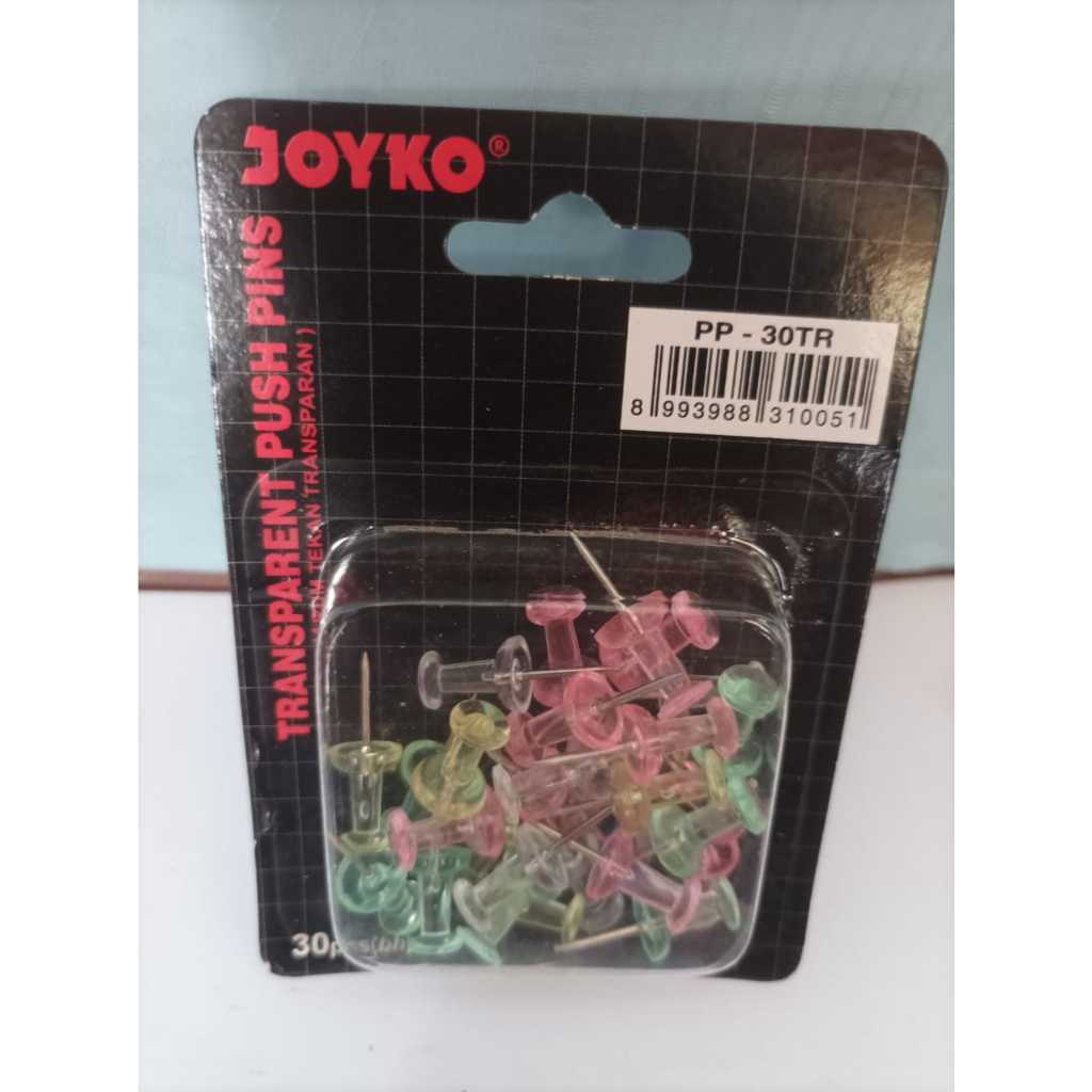 

Joyko Transparent Push Pins PP-30TR