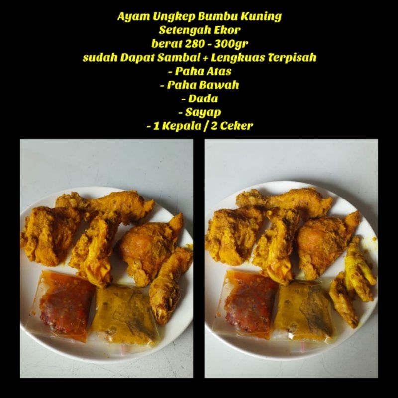 

ayam ungkep 1/2 setengah ekor 280 - 300 gram frozen