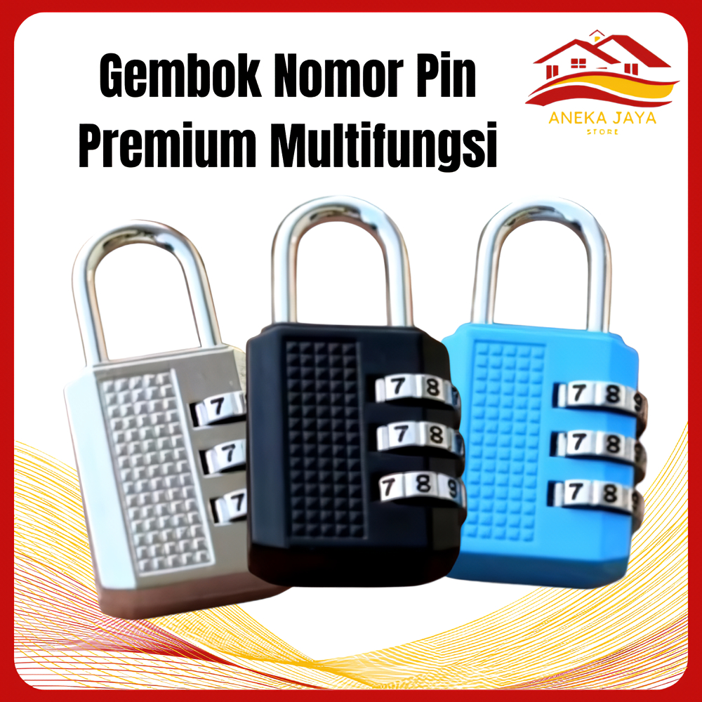Gembok Nomor Premium / Gembok Angka Multifungsi / Gembok Pin Gembok Tas Koper Gembok Kode (Tekan) / 