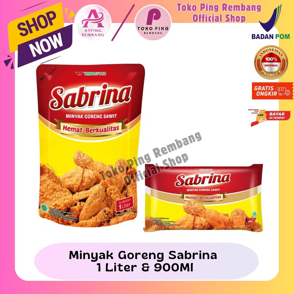 

Minyak Goreng Sabrina 1 Liter & 900Ml