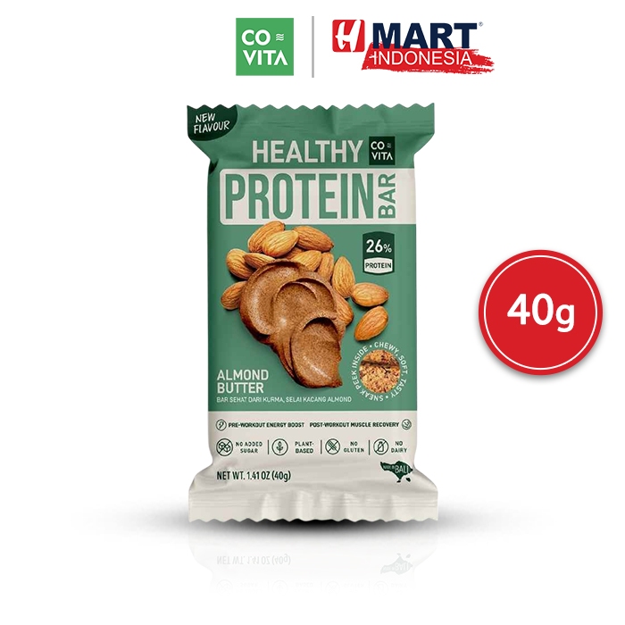 

COVITA Healthy Protein Bar Almond Butter - Camilan Sehat 40g