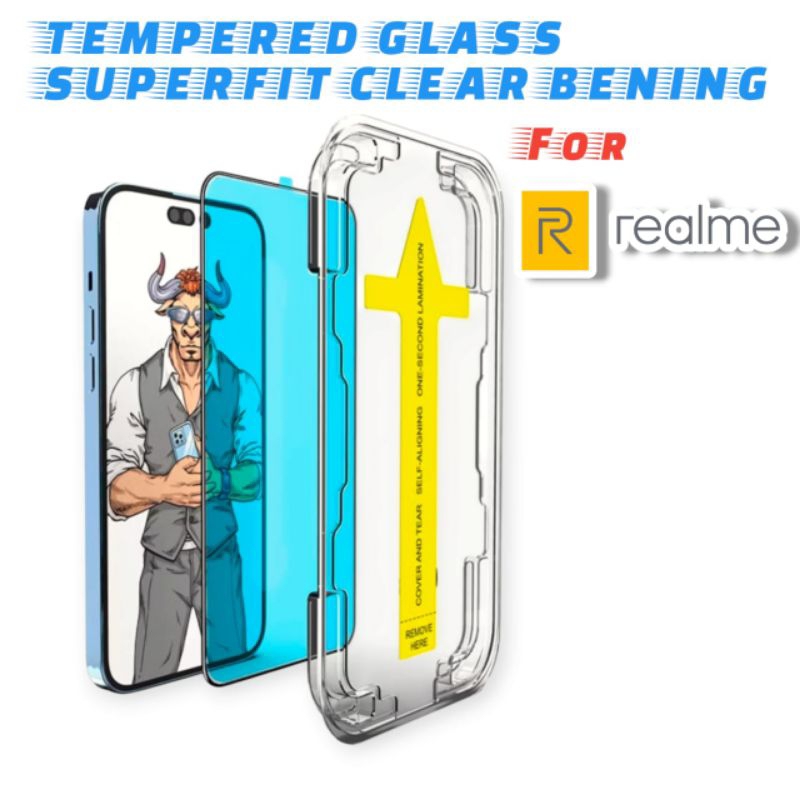 Tempered Glass Superfit Clear Bening Realme C30 C33 C35 C53 C55 C61 C65 C67Anti Gores Aksesoris Hp A