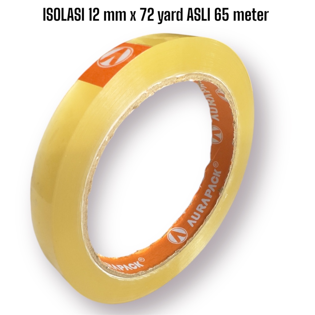 

Isolasi bening / solatip bening / lakban Selotip 0.5 inchi 72 yard