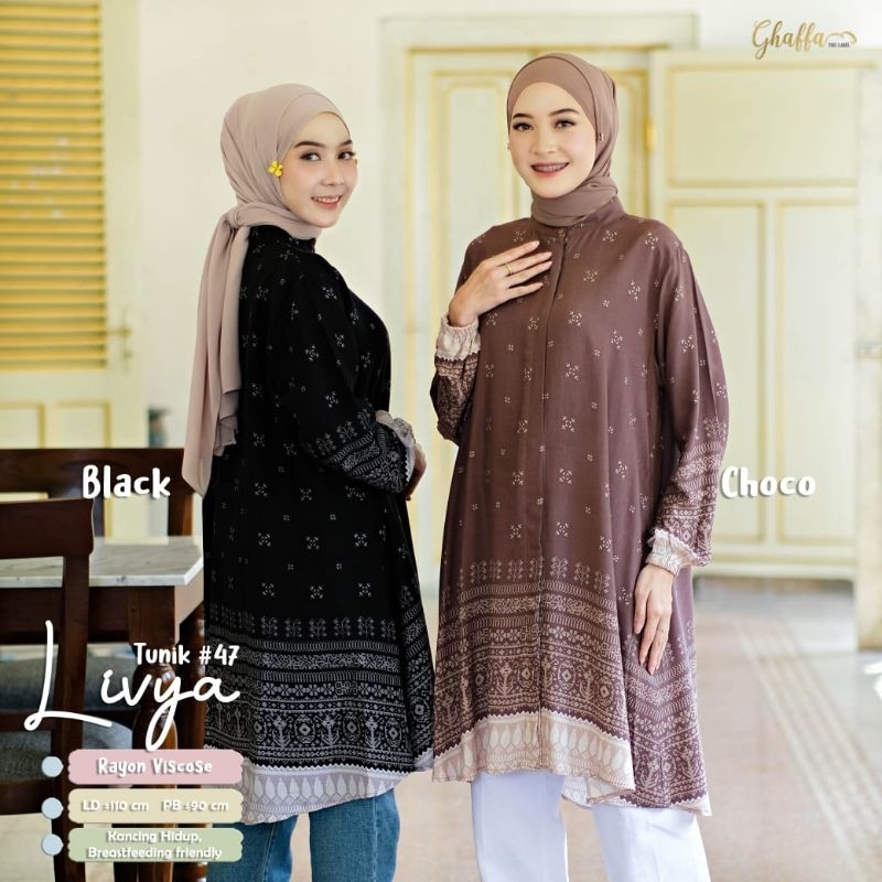 ciky long tunik crinkle premium by moca long tunik putih motif tunik full kancing baju atasan wanita