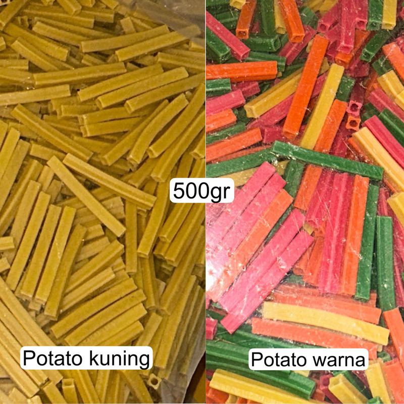 

Kerupuk potato kuning / warna warni / kerupuk seblak / kentang murah 1kg