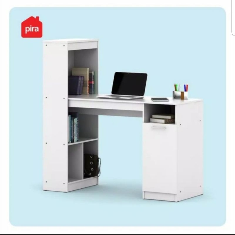 Meja belajar minimalis putih - Meja belajar taco