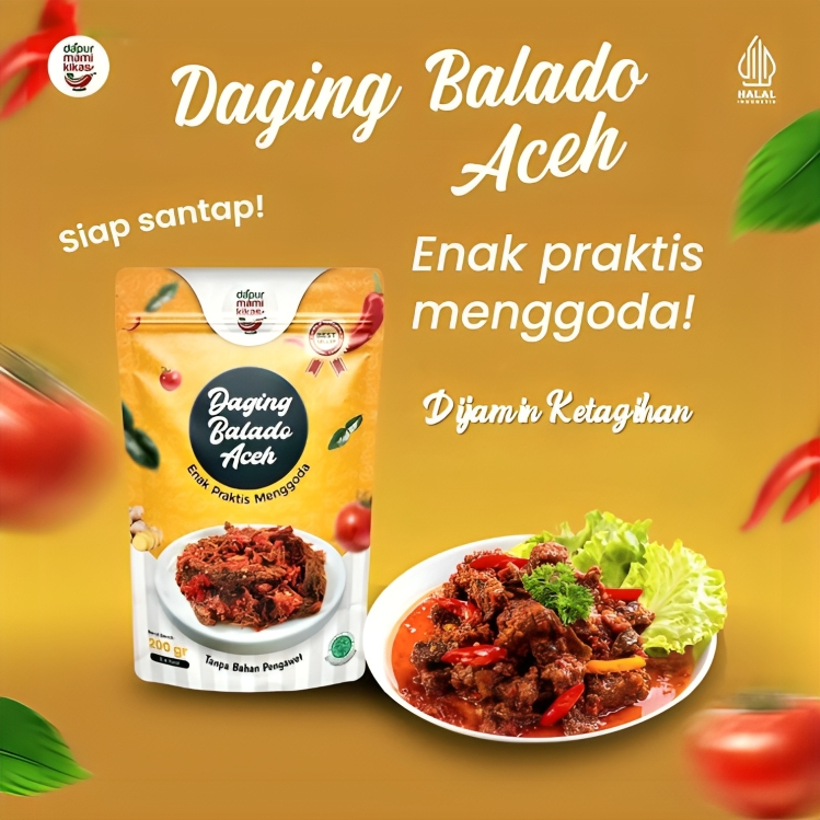 

DapurMamiKikas - Daging Sapi Bumbu Balado - Makanan Instan Khas Aceh - Daging Sapi Balado 200g