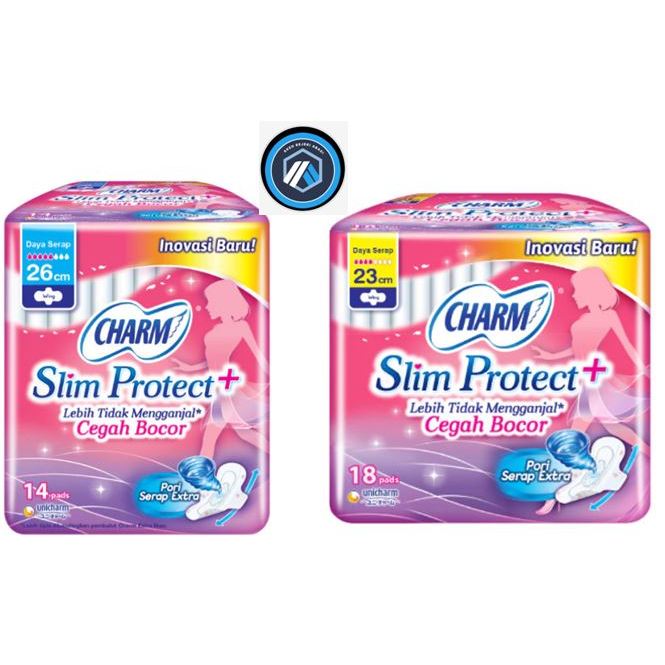 Charm Super Slim Protect+ Wing 23cm 18 Pcs  & 26cm 14 Pcs