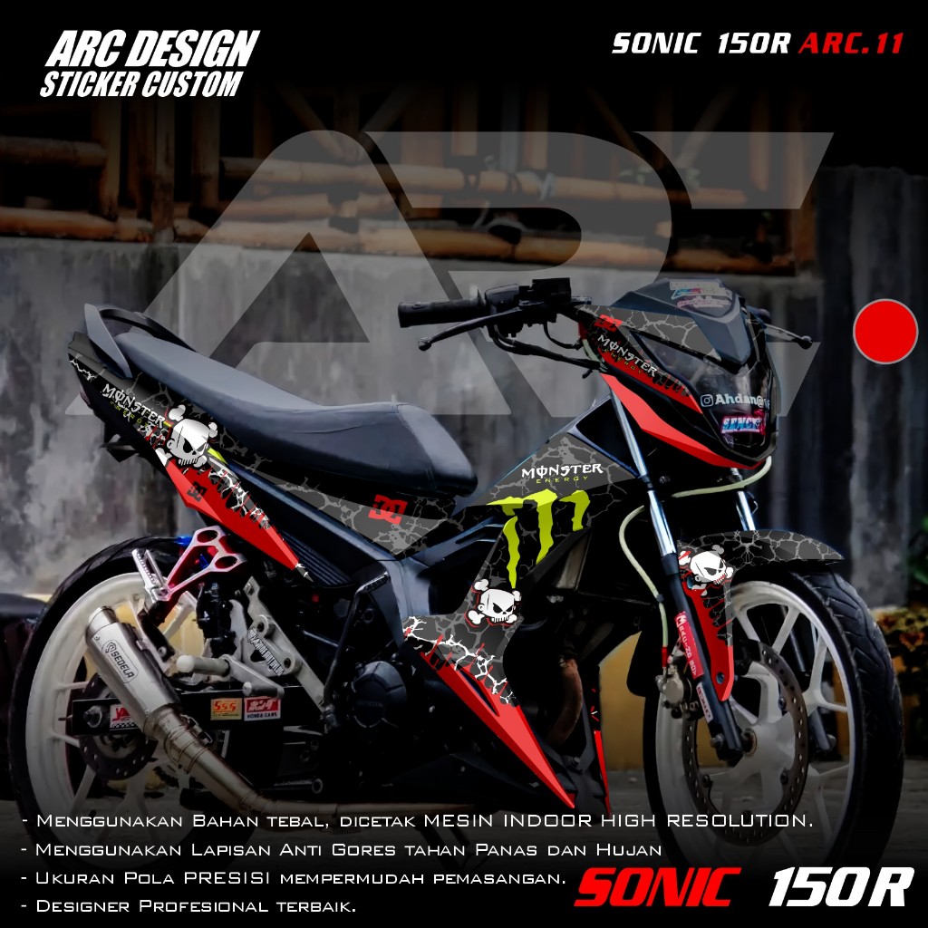 (COD PROMO) TERBARU Decal Sticker Honda Sonic 150R Full body - Stiker Skotlet Variasi Modifikasi Son