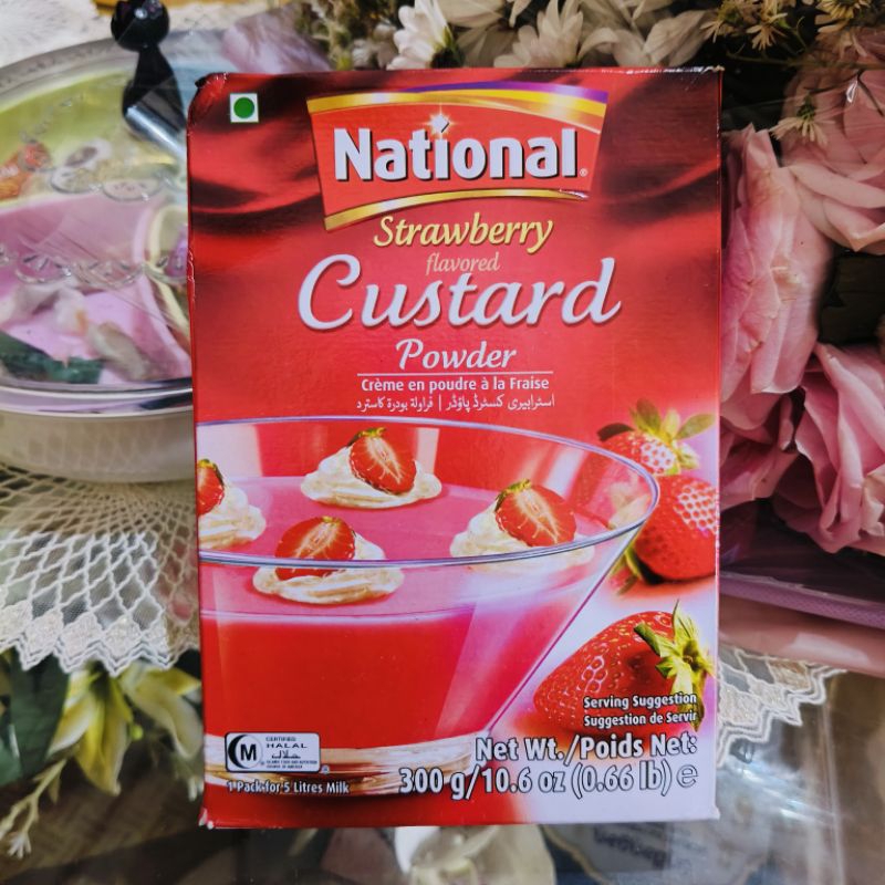 

National Strawberry Custard Powder 300gr