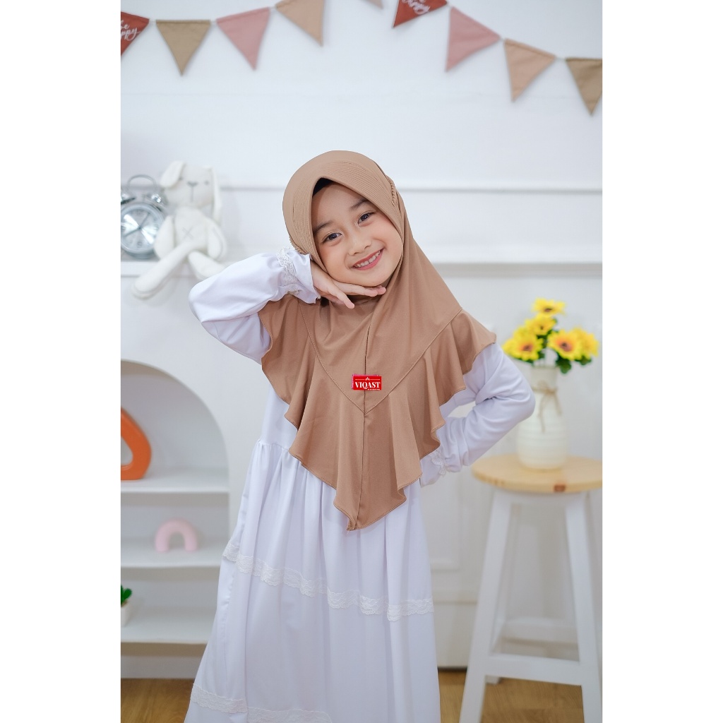 𝙑𝙄𝙌𝘼𝙎𝙏 jilbab anak tk marlina tali kepang ropel jersey premium kerudung anak sekolah hijab sd tk