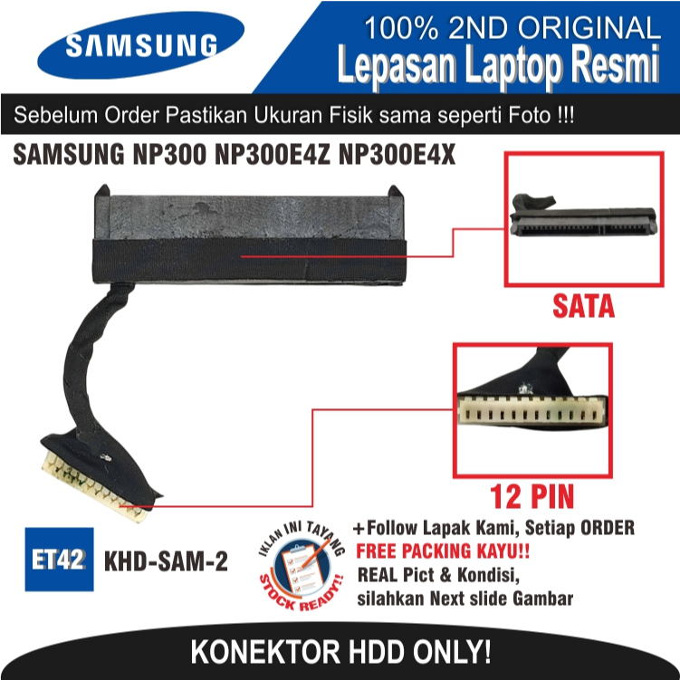 ET42 KHD-SAM-2 Konektor Hardisk LAPTOP SAMSUNG NP300 NP300E4Z NP300E4X