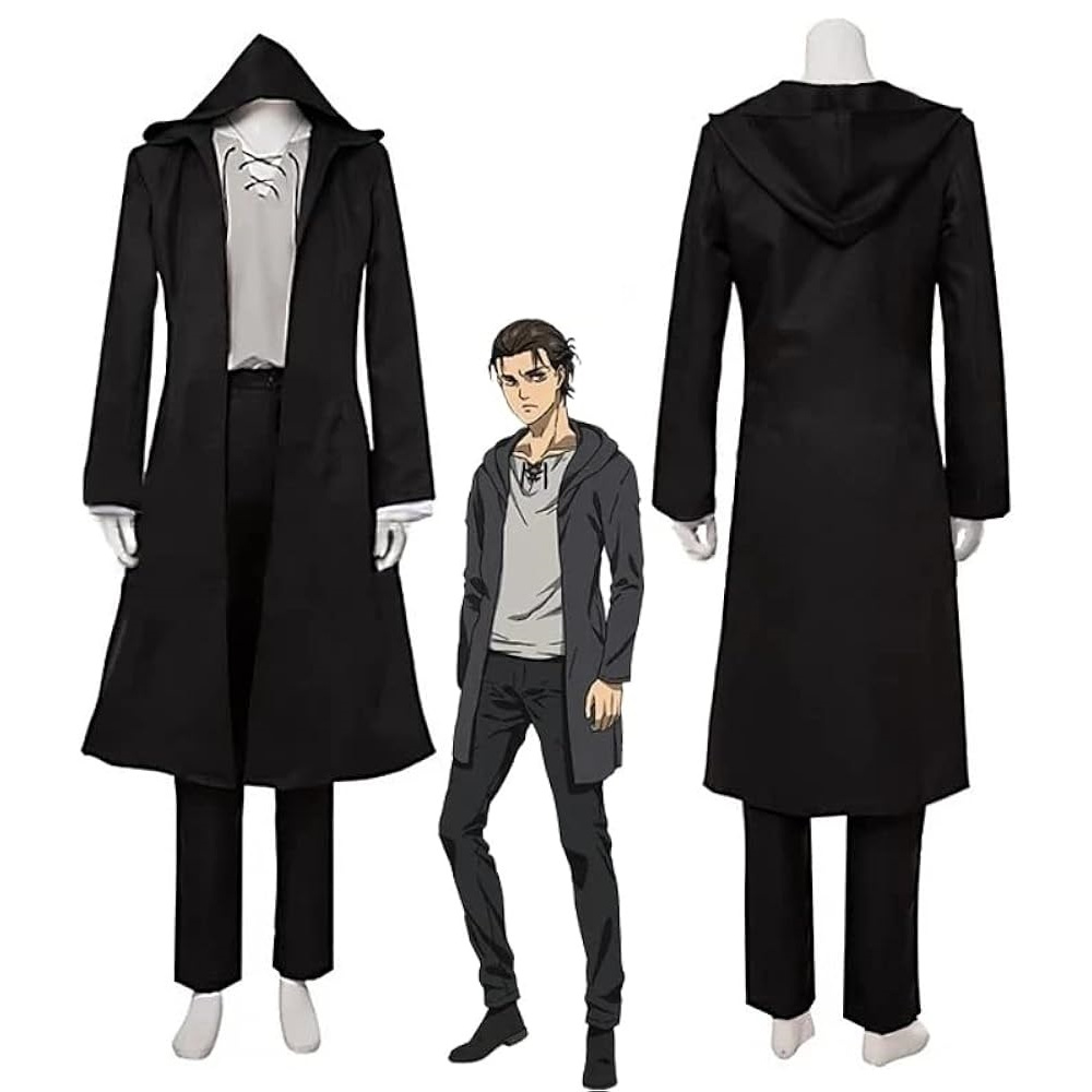 Baju Set Cosplay Anime Attack on Titan Eren Yeager