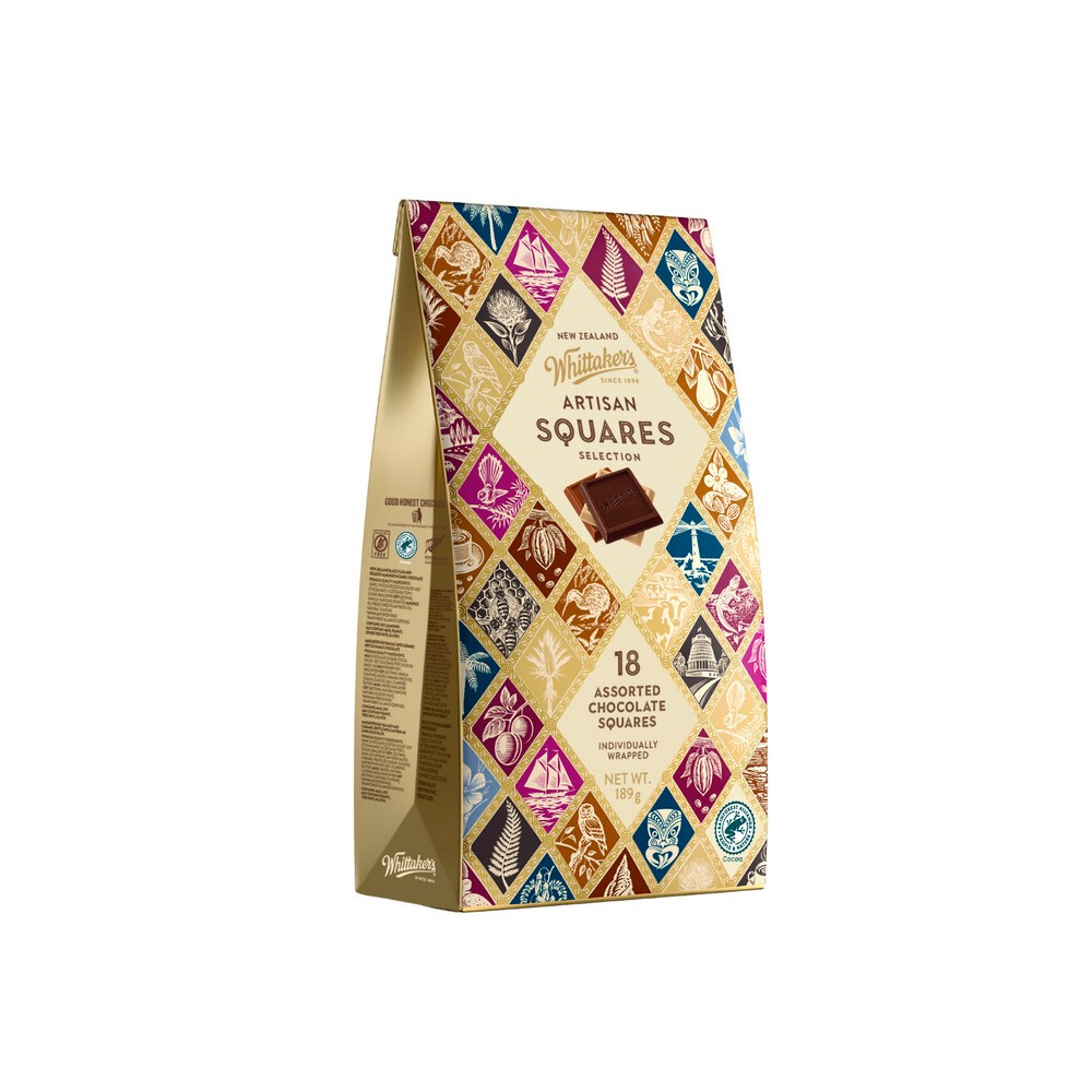 

Whittaker's Chocolate Artisan Squares | 189g New Zealand