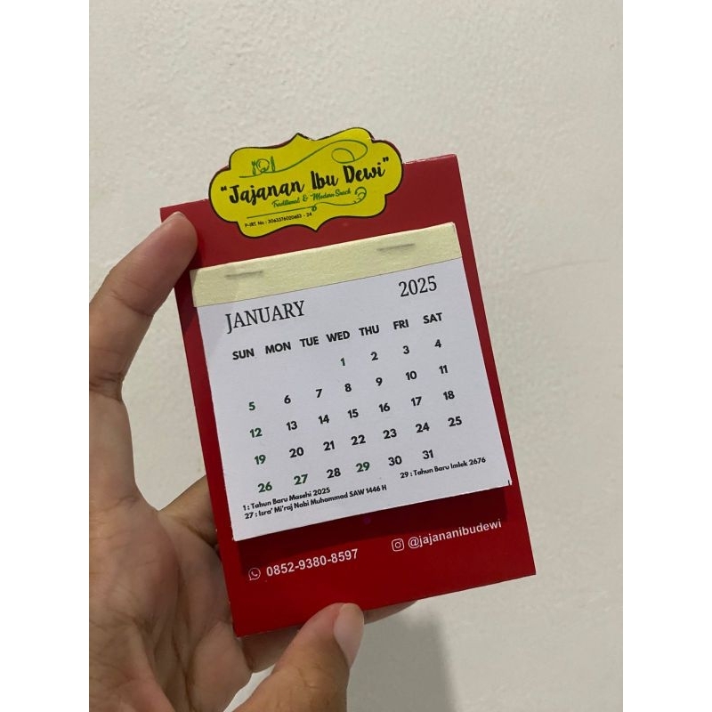 

Kalender Duduk Mini Custom 100 pcs