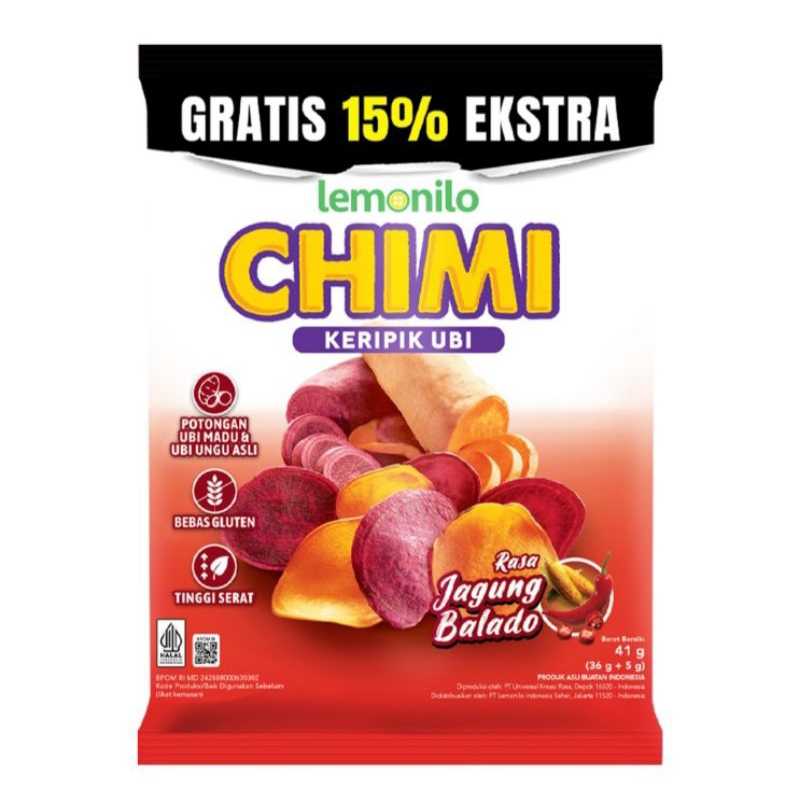 

Lemonilo Chimi Keripik Ubi Jagung Balado 41 g