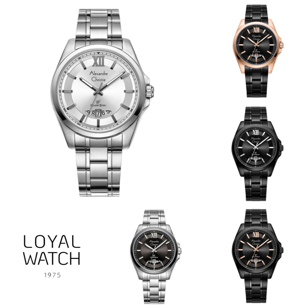Jam Tangan Alexandre Christie Classic Steel Pria 8659 Original Garansi Resmi