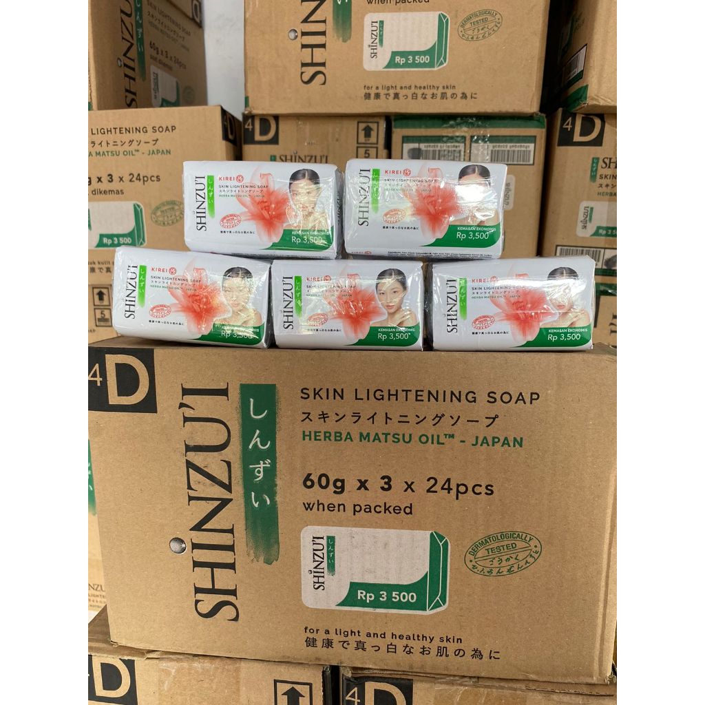 [1 DUS 72 PCS] Shinzui Sabun Batang 60gr Kemasan Terbaru / Sabun Batang Shinzui 1 Dus