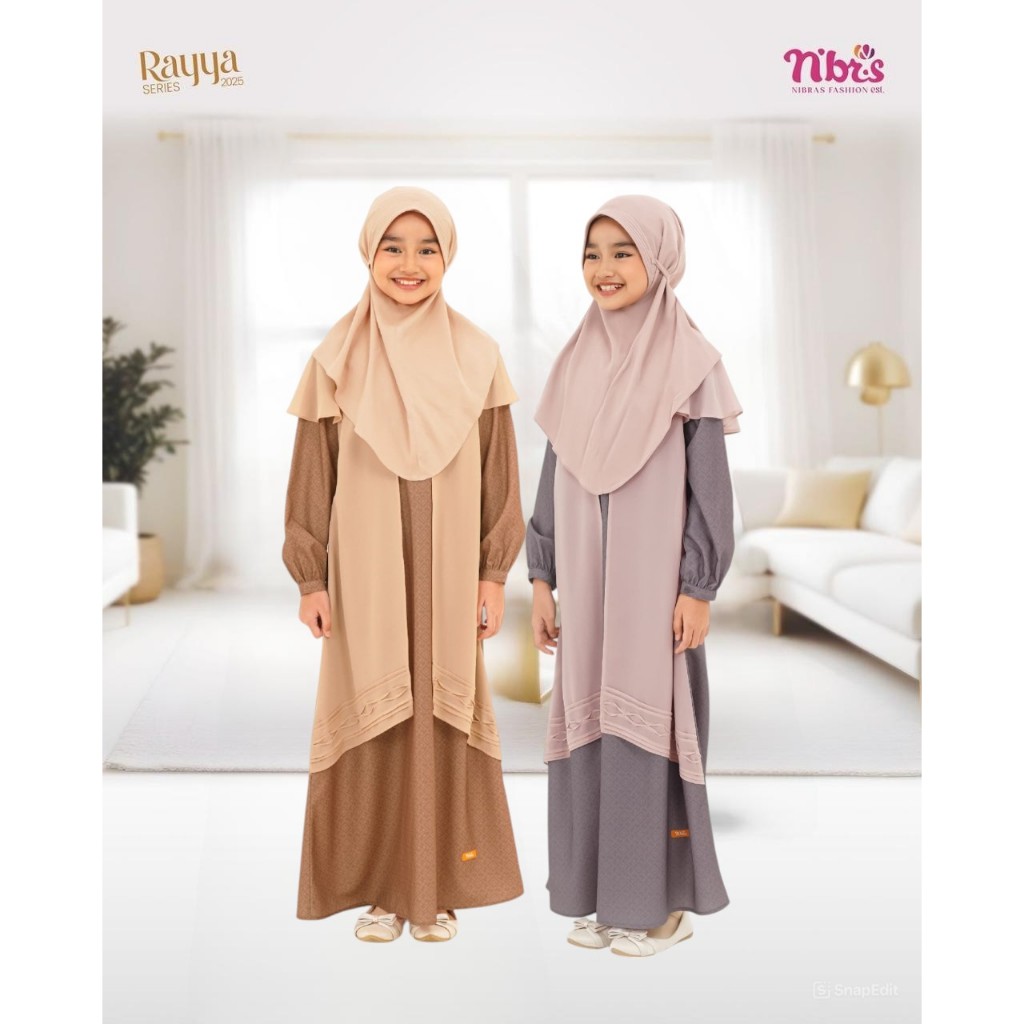 GAMIS ANAK NIBRAS QUIN BROWN LAVENDER PAKAIAN MUSLIM BAYI BABY BALITA NEW BORN REMAJA TERBARU SARIMB