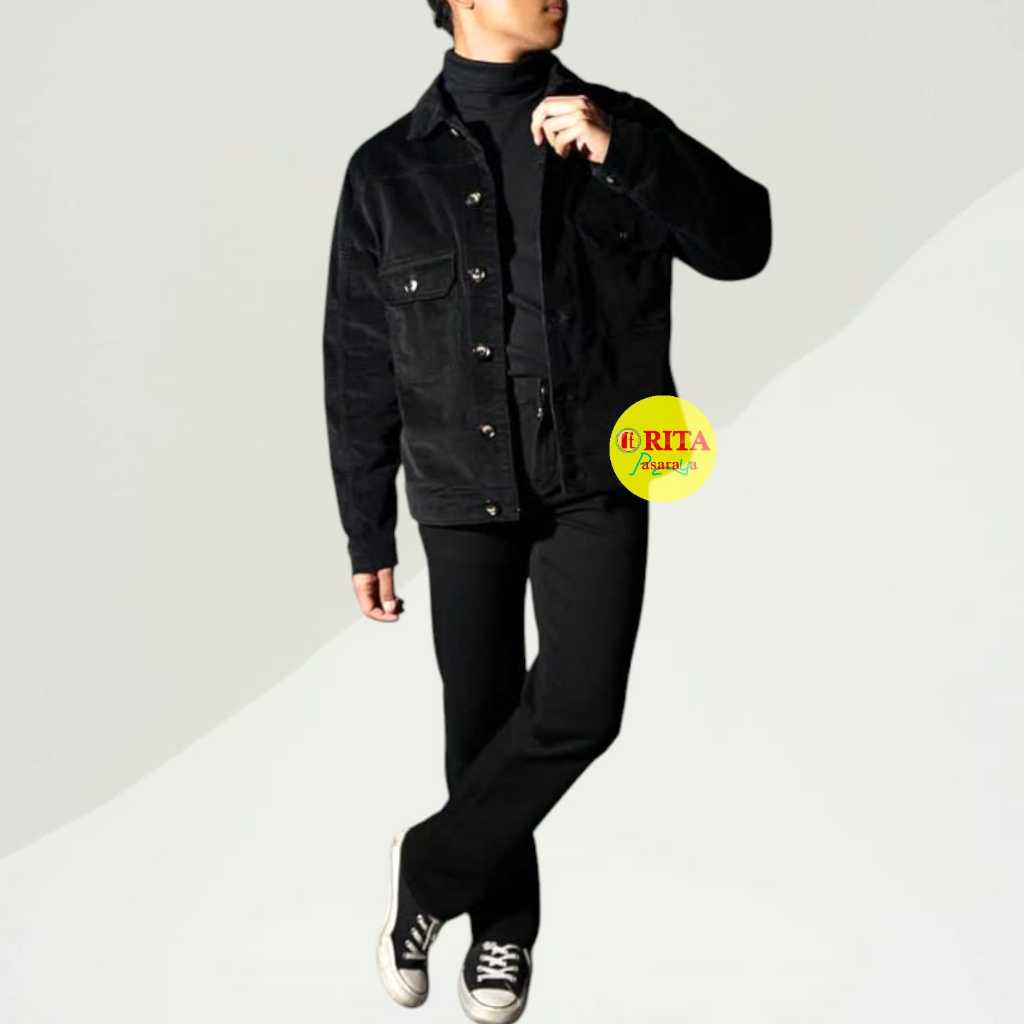 Andrew Smith Jaket Pria Hitam