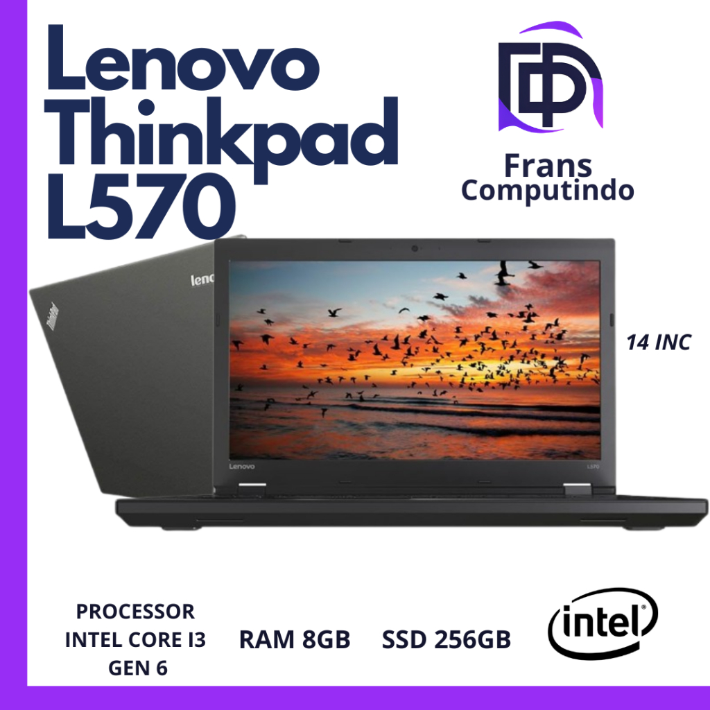 Laptop Lenovo ThinkPad L570 Core I3 Gen 6 Ram 8GB SSD 128GB Murah/Mulus/Bergaransi