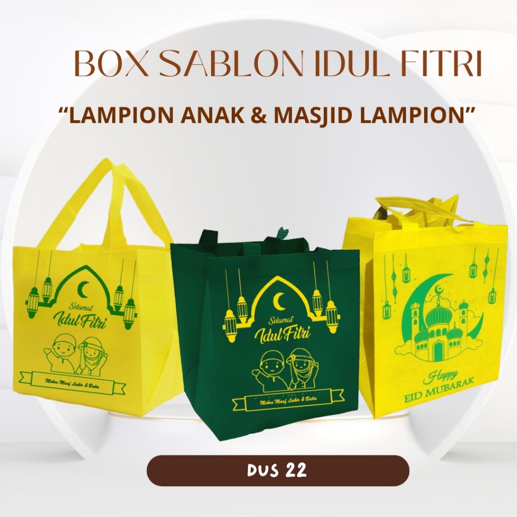 

Box Sablon Idul Fitri Lampion Anak & Masjid Lampian