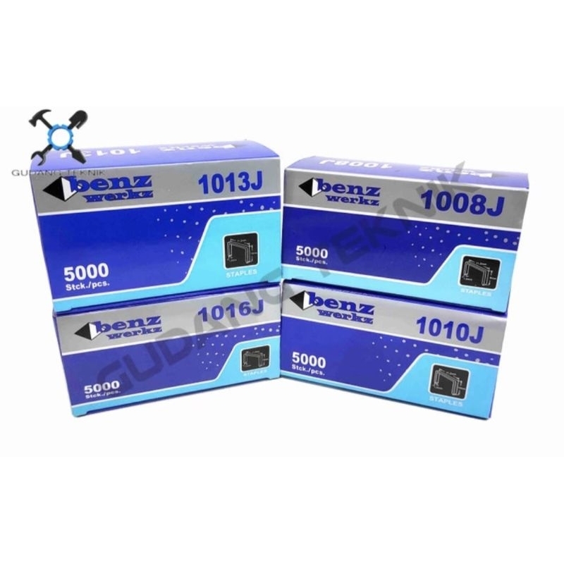 

Isi Staples Tembak 5000 pcs (1010 J / 1013J) Staples Nail Benz Werkz