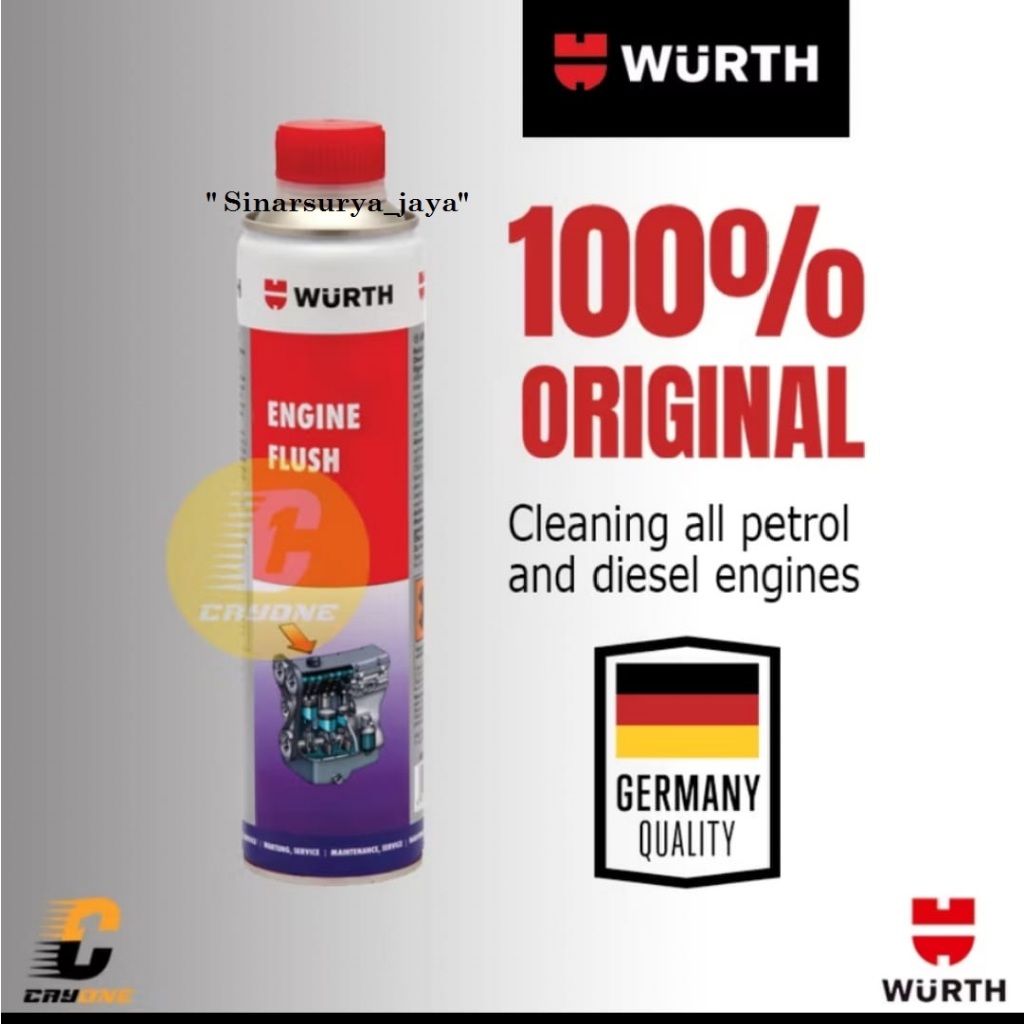 Engine Flush WURTH Original 300 mL - Pembersih Ruang Mesin Mobil Bensin dan Solar