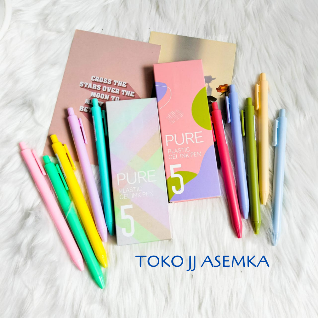 

PULPEN CETEK MURAH ISI 5 PCS WARNA PASTEL MAKARON V2 ALAT TULIS KANTOR SEKOLAH TINTA HITAM COD