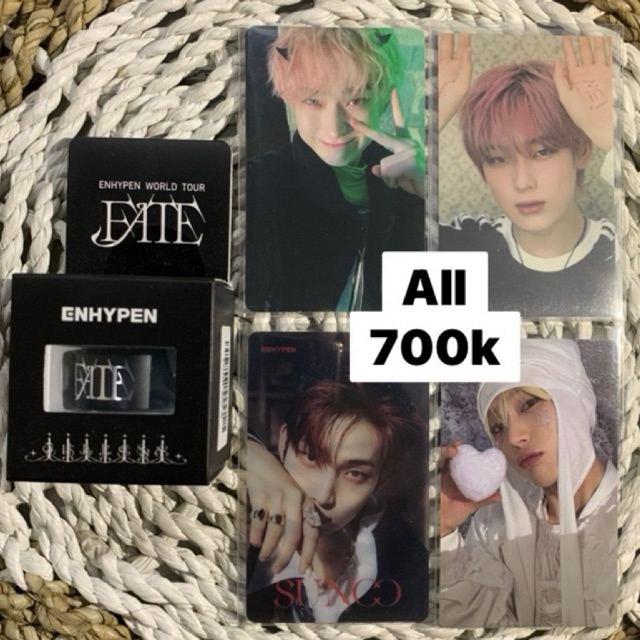 Official pc photocard Enhypen Sunoo bundle goblin pink hair uns dd wvj kmerch deco ring fate