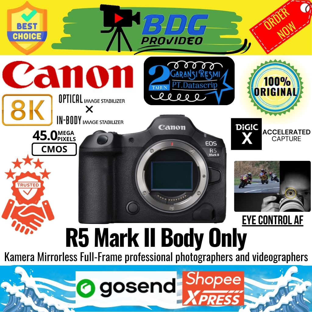 Canon EOS R5 Mark II Body Only / Kamera Mirrorless Full-Frame canon R5II BO