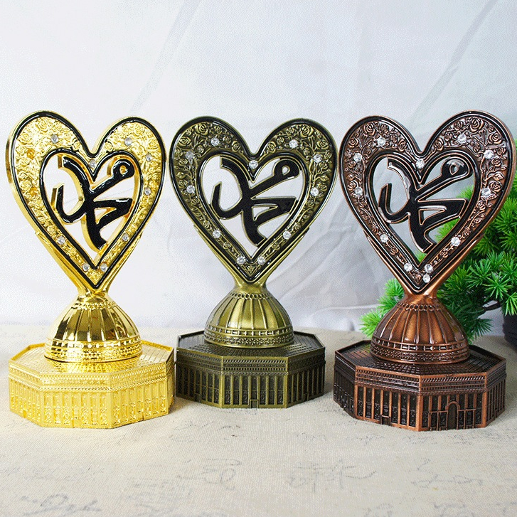 Miniatur Masjid Quba Variasi Love Kubah Shakhrah/Dome of the Rock Oleh oleh Palestina