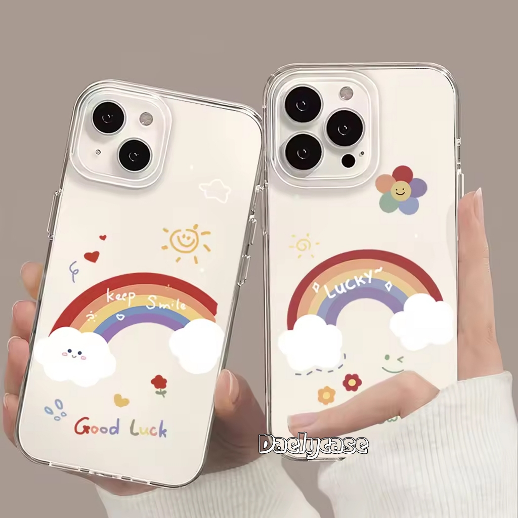 Daelycase Model Case Rainbow For Iphone 11 12 13 14 15 Pro Max Softcase Iphone 6 7 8 Plus Case Hp Ip