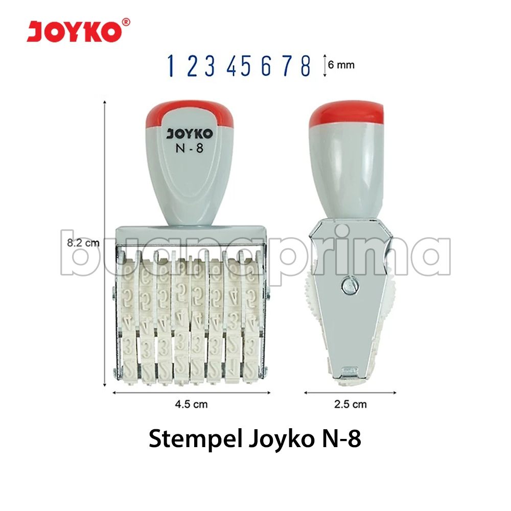 

Stempel Nomor Joyko N-8 Numeric Stamp Cap 8 Digit