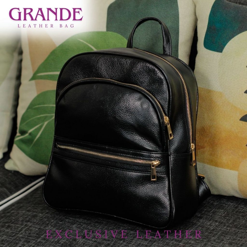 [VALQO] GRANDE Tas Ransel Wanita Kulit Sapi Tas Punggung Backpack Rangsel Wanita