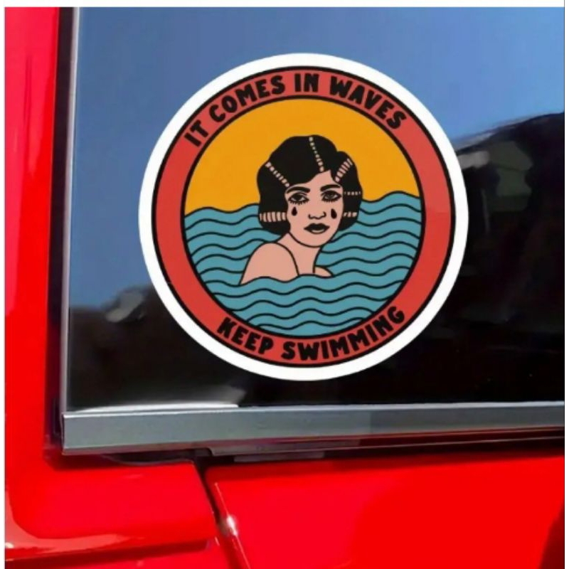 

Keep Swimming Mental Health Stiker - Stiker Vinyl Untuk Laptop