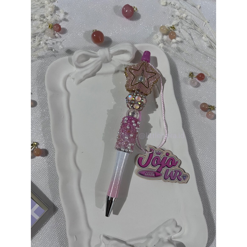

DIY Pen Pink Sugar Star / Pen Cantik / Beaded Pen