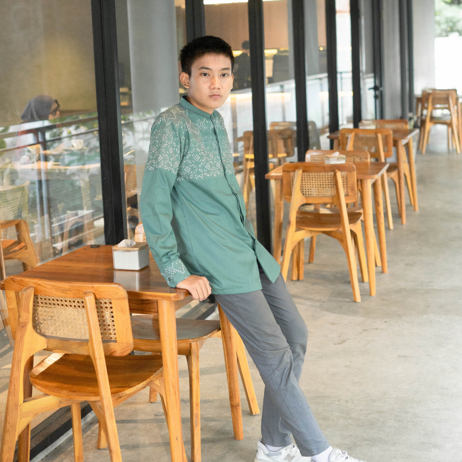 Koko Motif lengan Panjang Koko Batik Lengan Panjang Koko Pria Kekinian Koko Lebaran