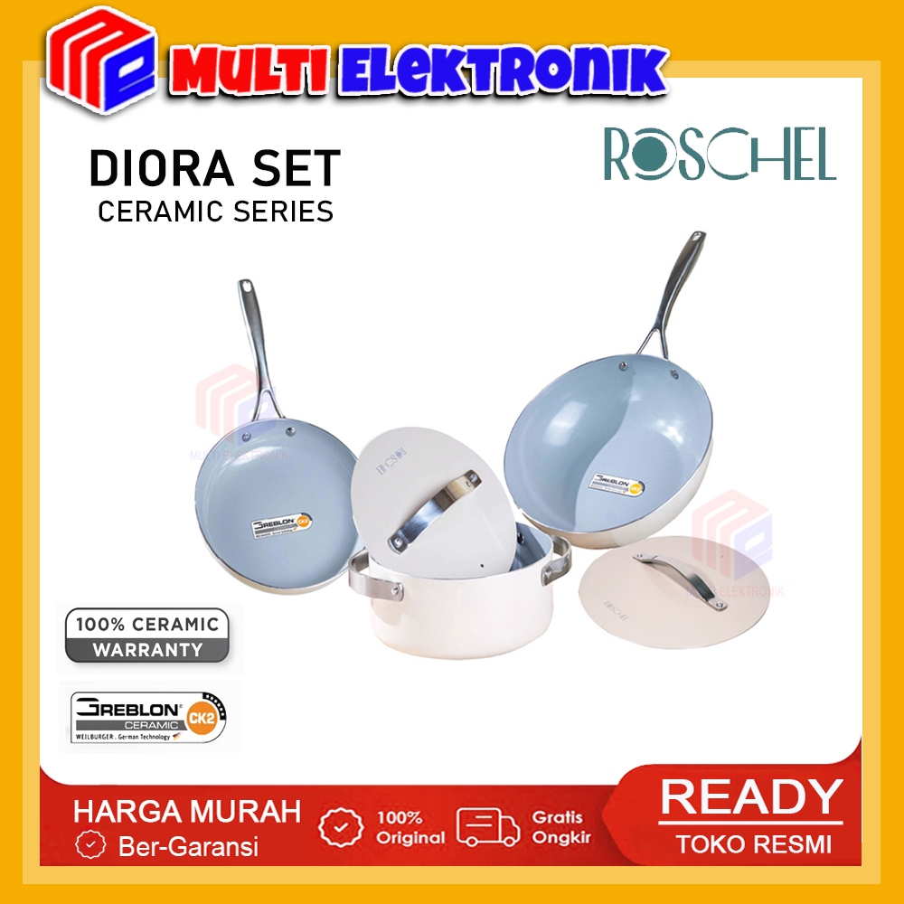 Roschel Panci Diora Set Ceramic Series Greblon - Anti Lengket
