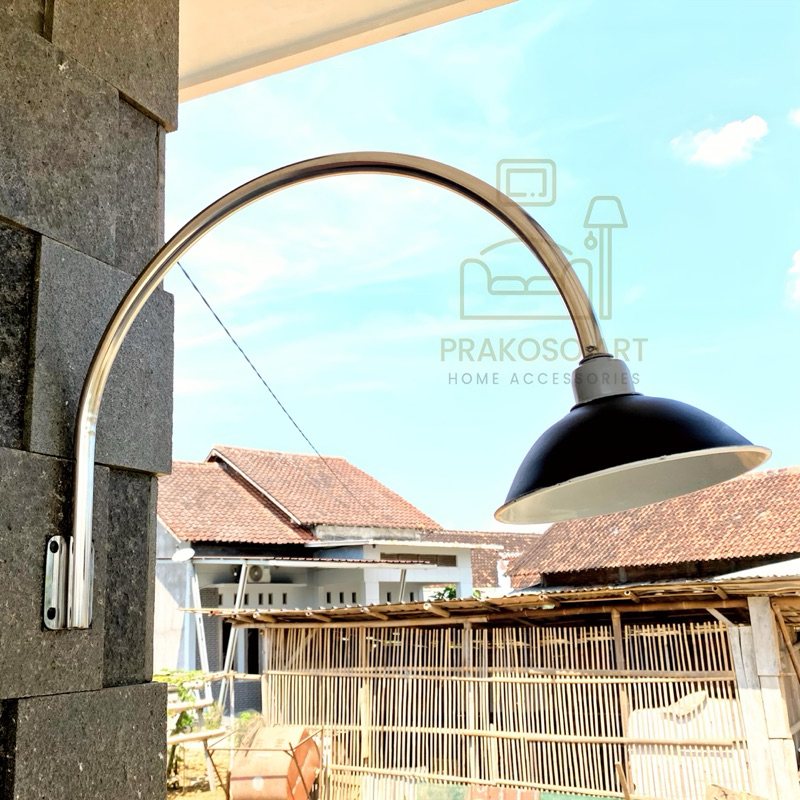 Jalanterangshop17 Tiang Lampu Hias Tempel Dinding / Breket Lampu Estetik Depan Teras Rumah