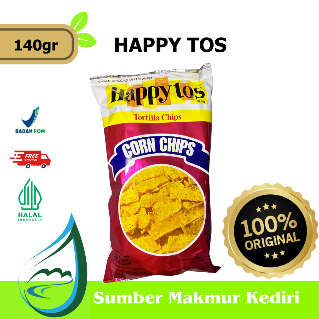 

HAPPY TOS Merah Corn Chips - 140gr Kediri