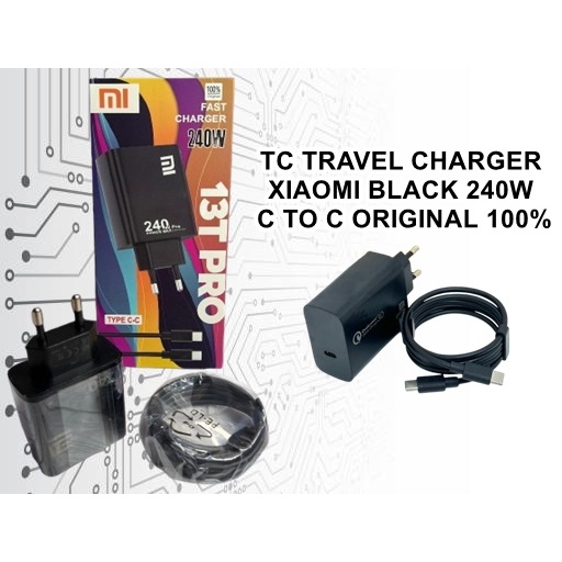 TC TRAVEL CHARGER XIAOMI 13T PRO FAST CHARGER BLACK 240W C TO C ORIGINAL 100%