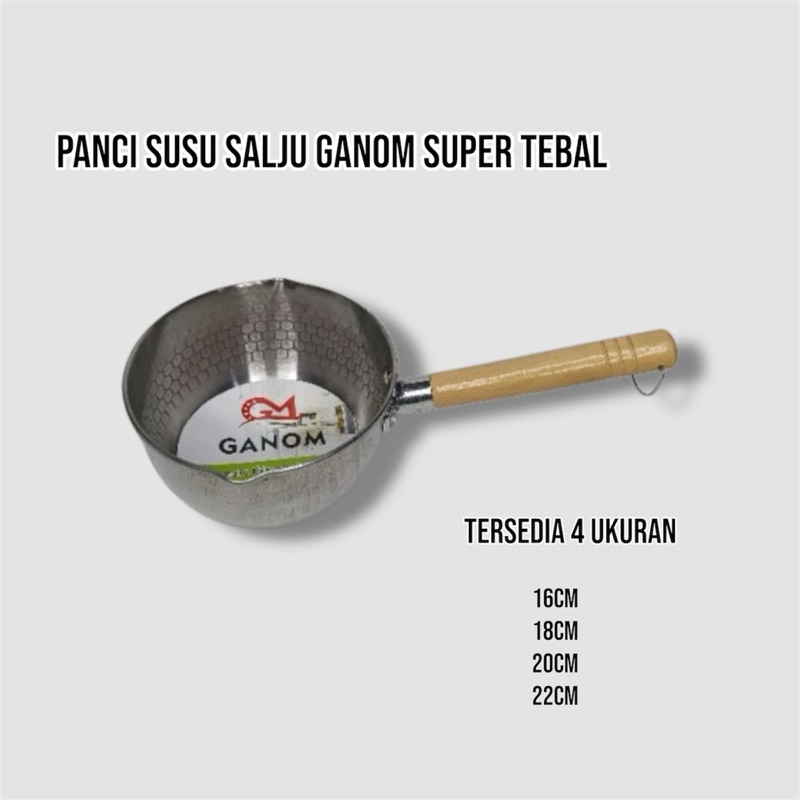 Panci Susu Stainless Tebal / Panci Masak / Panci Rebus Stainless Ganom Tebal