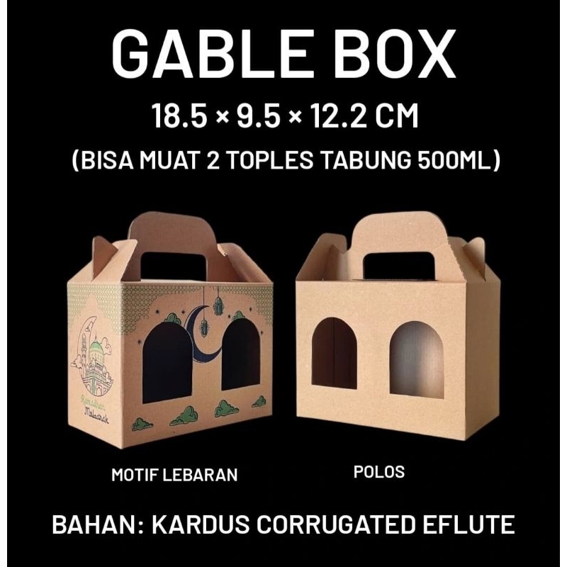 

(MIN ORDER 10 PCS) BOX TOPLES TABUNG 500ml / BOX HAMPERS / GABLE BOX
