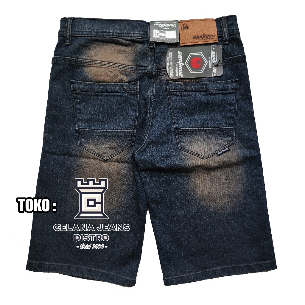 Celana Jeans Pendek Pria Hitam Bio Distro