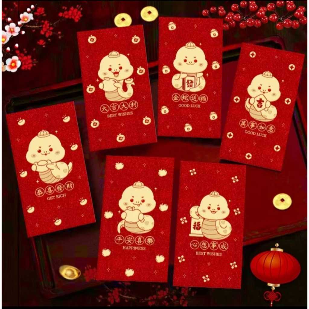 

READY ISI 6 PCS ANGPAO IMLEK TAHUN 2025 / ANGPAO IMLEK TAHUN ULAR TERBARU