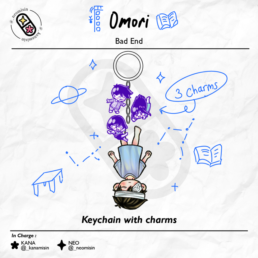 OMORI Bad End (Acrylic Keychain with charms) [NeoKana's]