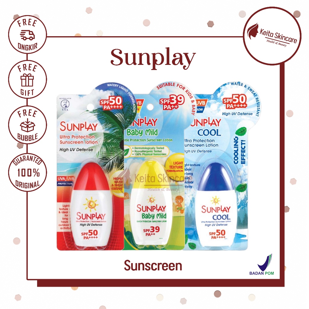 SUNPLAY Ultra Protection Sunscreen Lotion 30g - Ultra | Cool | Baby Mild