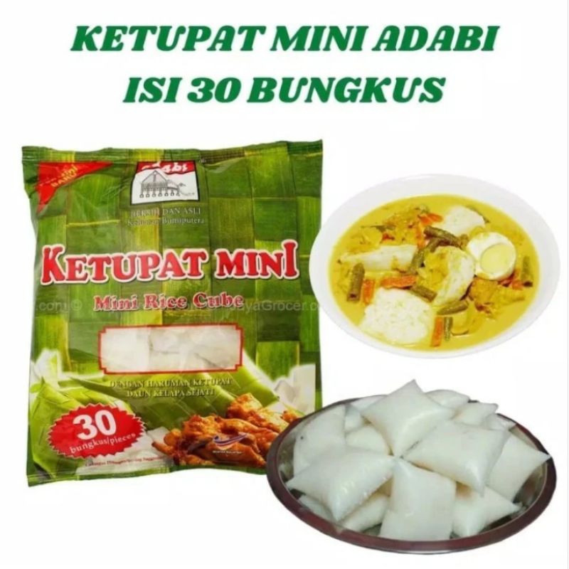 

KETUPAT MINI 600 gr merk ADABI (isi 30 pcs )